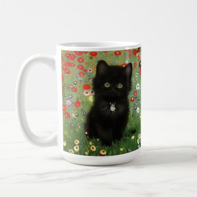 Gustav Klimt Kitten Kaffemugg (Vänster)