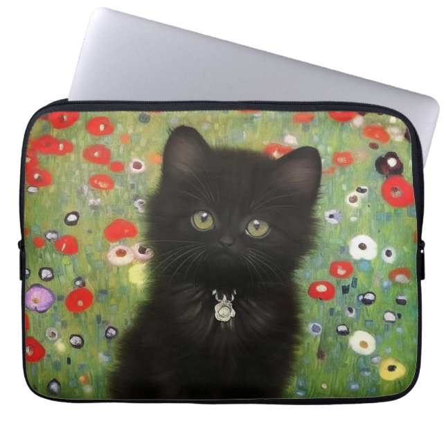 Gustav Klimt Kitten Laptop Fodral (Framsidan)