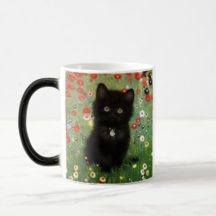Gustav Klimt Kitten Magisk Mugg