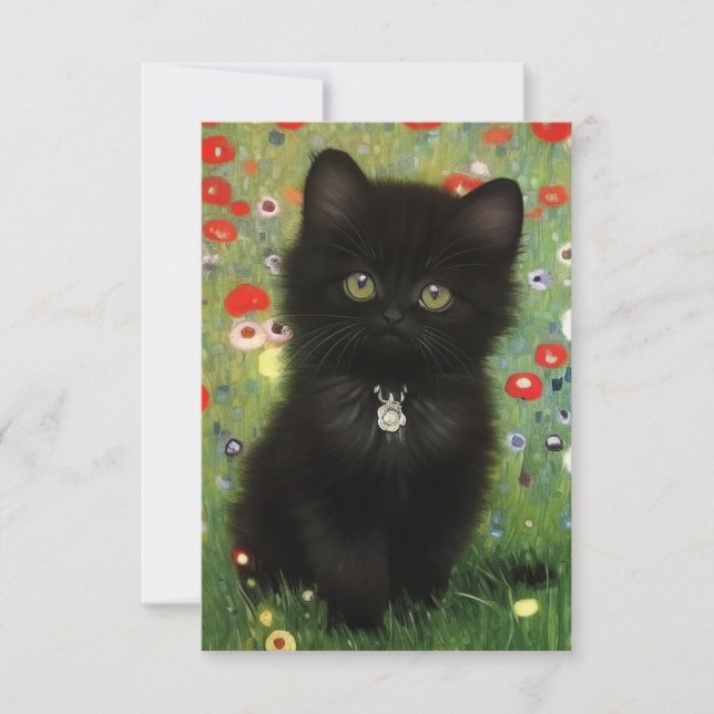Gustav Klimt Kitten OSA Kort (Framsida)