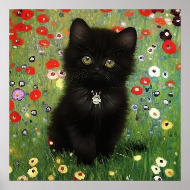 Gustav Klimt Kitten Poster (Framsidan)