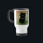 Gustav Klimt Kitten Resemugg<br><div class="desc">Resemugg med en Gustav Klimt-kattunge! Det svarta kattunge bär en silver och sitter i en fält av rött,  blått,  vitt och gula blommor. En underbar gåva till kattälskare och österrikiska konstentusiaster!</div>