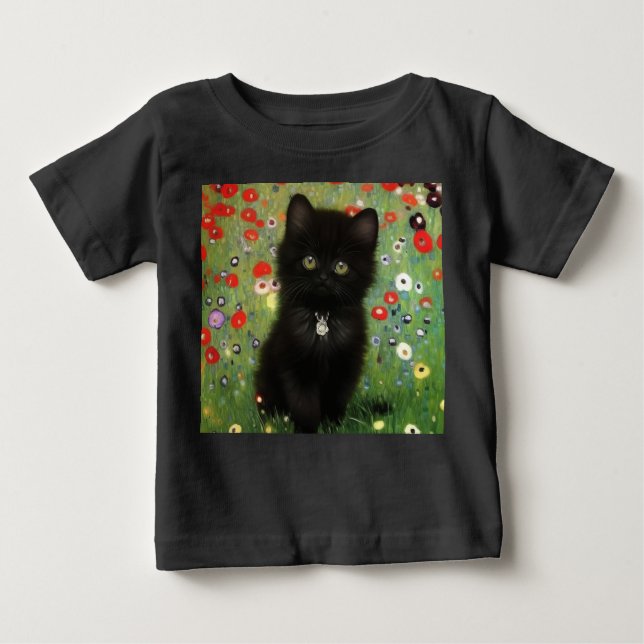 Gustav Klimt Kitten T Shirt (Framsida)