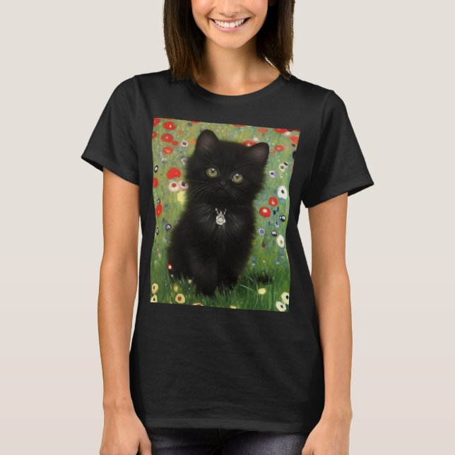 Gustav Klimt Kitten T Shirt (Framsida)