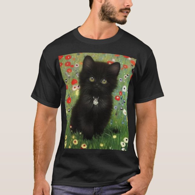 Gustav Klimt Kitten T Shirt (Framsida)