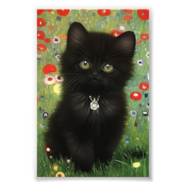 Gustav Klimt Kittens Fototryck (Framsidan)
