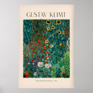 Gustav Klimt konsttryck - bondgård med Poster
