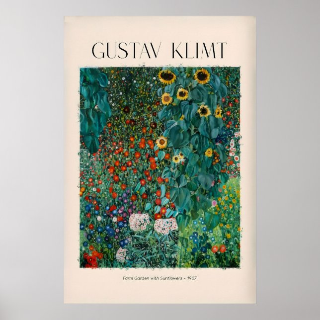 Gustav Klimt konsttryck - bondgård med Poster (Framsidan)
