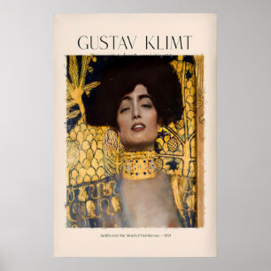 Gustav Klimt konsttryck - Judith och Holofernes ko Poster