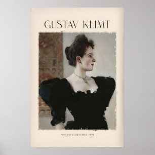 Gustav Klimt konsttryck - Porträtt av en dam i Poster