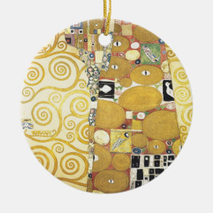 Gustav Klimt - kramen - klassikerkonstverk Julgransprydnad Keramik