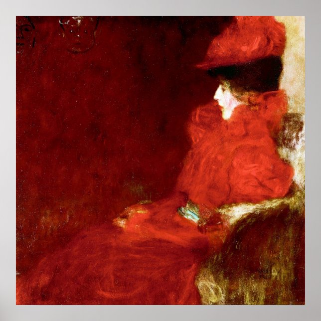 Gustav Klimt, KVINNA I FÅTÖLJ  Poster (Framsidan)