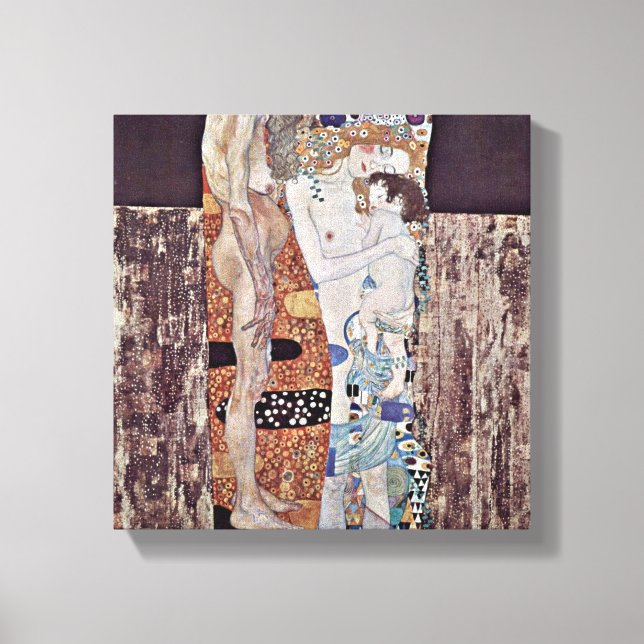 Gustav Klimt - Kvinnans tre ålder Canvastryck (Framsida)