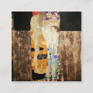 Gustav Klimt - Kvinnans tre år Fyrkantigt Visitkort