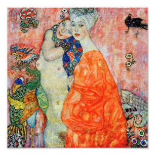 Gustav Klimt - Kvinnliga vänner Fototryck