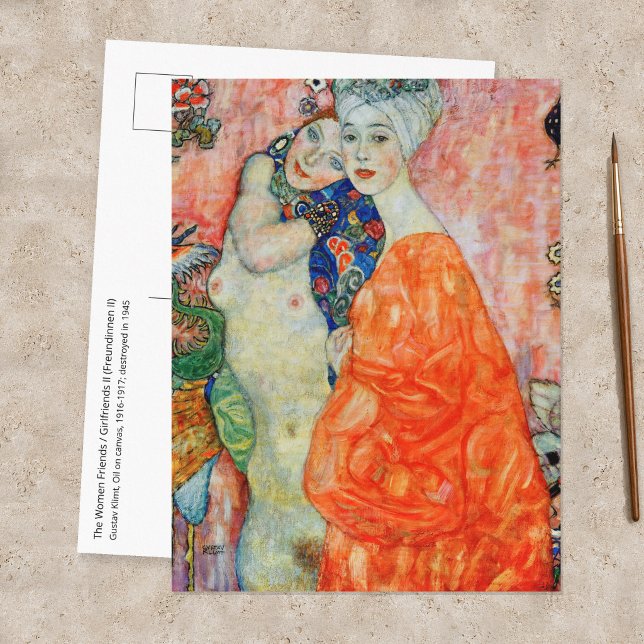 Gustav Klimt - Kvinnliga vänner Vykort (Skapare uppladdad)