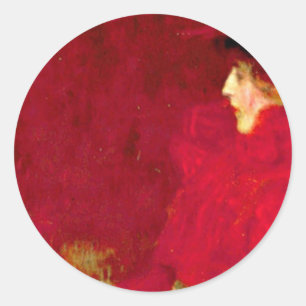 Gustav Klimt - Kvinnor i arméstol Runt Klistermärke
