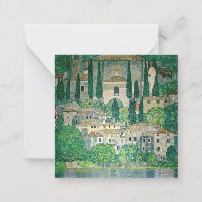 Gustav Klimt - Kyrka i Kassone Anteckningskort (Framsida)