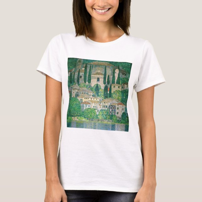 Gustav Klimt - Kyrka i Kassone T Shirt (Framsida)