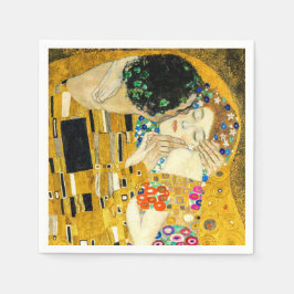Gustav Klimt Kyss / Alla hjärtans dag romantisk ko Pappersservett