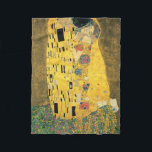 GUSTAV KLIMT - kyssen 1907 Fleecefilt<br><div class="desc">GUSTAV KLIMT - Pyssen 1907Olje- och guld-folie på målarduk</div>
