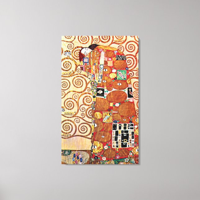Gustav Klimt - Kyssen - Finsk Konst-målning Canvastryck (Framsida)