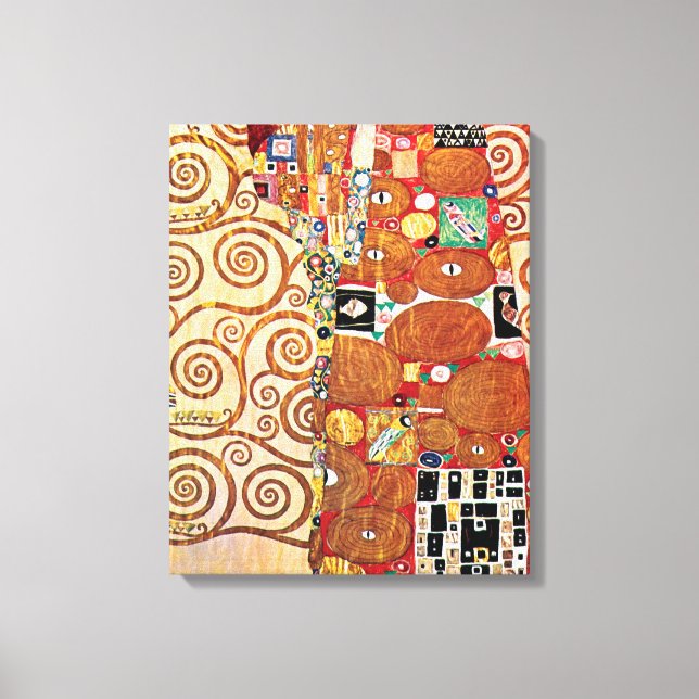 Gustav Klimt - Kyssen - Finsk Konst-målning Canvastryck (Framsida)