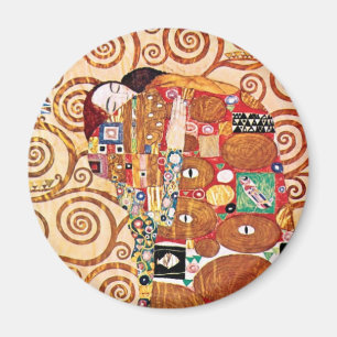 Gustav Klimt - Kyssen - Finsk Konst-målning Magnet