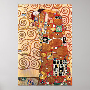 Gustav Klimt - Kyssen - Finsk Konst-målning Poster