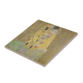 Gustav Klimt Kyssen Fint Keramiskt Kakel
