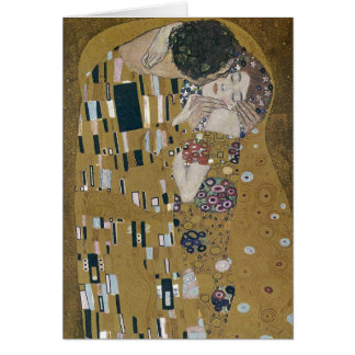 Gustav Klimt kyssen Hälsningskort
