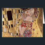 Gustav Klimt ~ kyssen Hälsningskort<br><div class="desc">Klimt 1862-1918,  Gustav,  Baumgarten bei Wien,  Österrike</div>