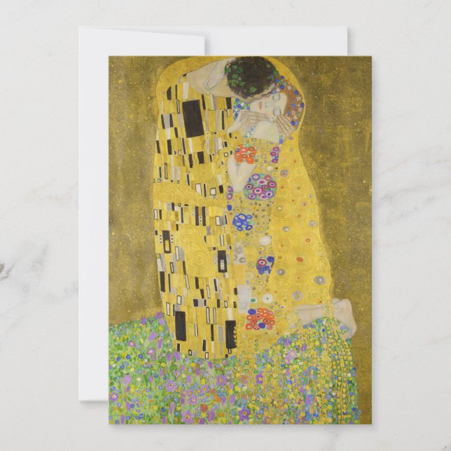 Gustav Klimt - Kyssen Inbjudningar (Framsida)