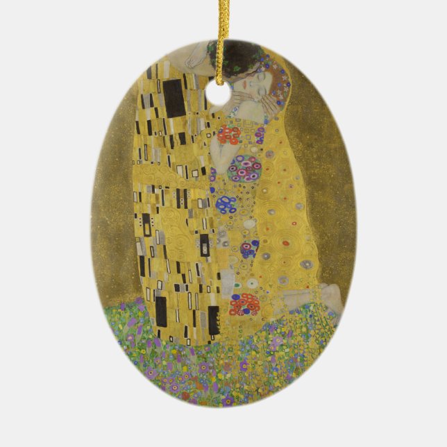 Gustav Klimt "kyssen ", Julgransprydnad Keramik (Framsidan)
