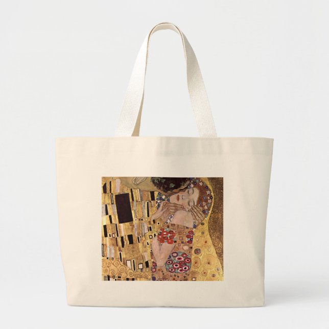 Gustav Klimt ~ kyssen Jumbo Tygkasse (Framsidan)