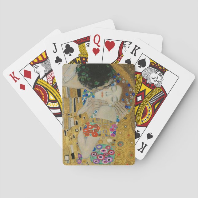 Gustav Klimt Kyssen Klassisk Målning Casinokort (Baksidan)