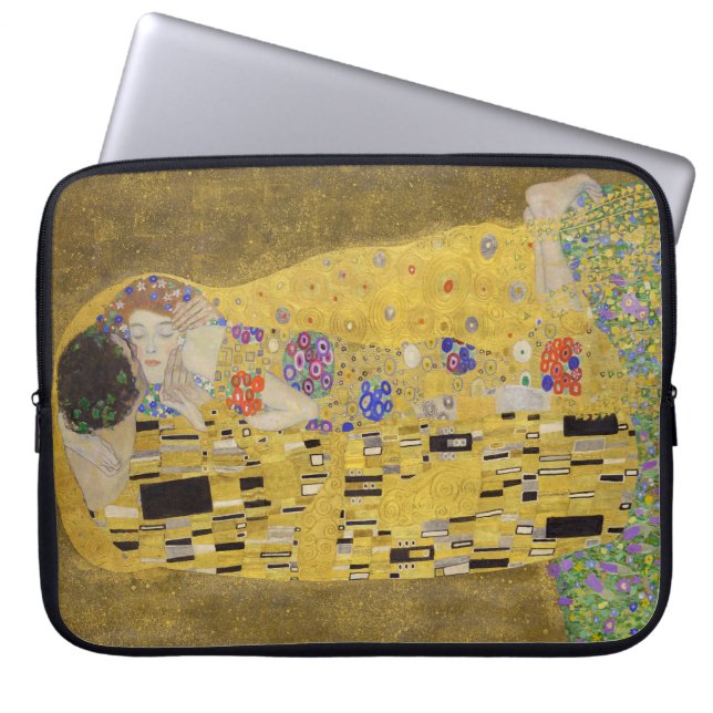 Gustav Klimt - Kyssen Laptop Fodral (Framsidan)
