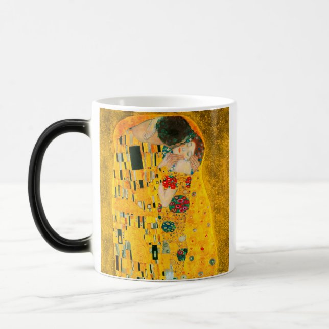 Gustav Klimt Kyssen Magisk Mugg (Vänster)