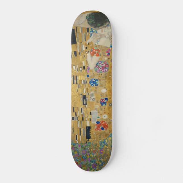 Gustav Klimt - Kyssen Mini Skateboard Bräda 18,7 Cm (Framsida)