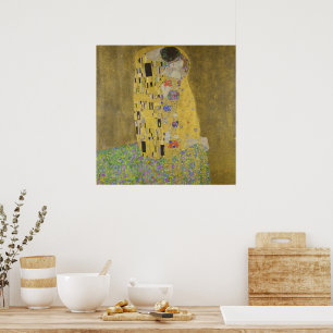 Gustav Klimt Kyssen Poster