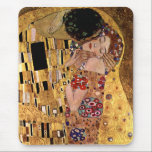 Gustav Klimt: Kyssen (specificera), Musmatta<br><div class="desc">En härlig klassikermus vadderar att presentera en romantiker kopplar ihop att dela en kyss som målas av den österrikiska symbolistmålare Gustav Klimt.</div>