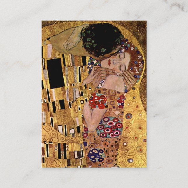 Gustav Klimt: Kyssen (specificera), Visitkort (Framsida)