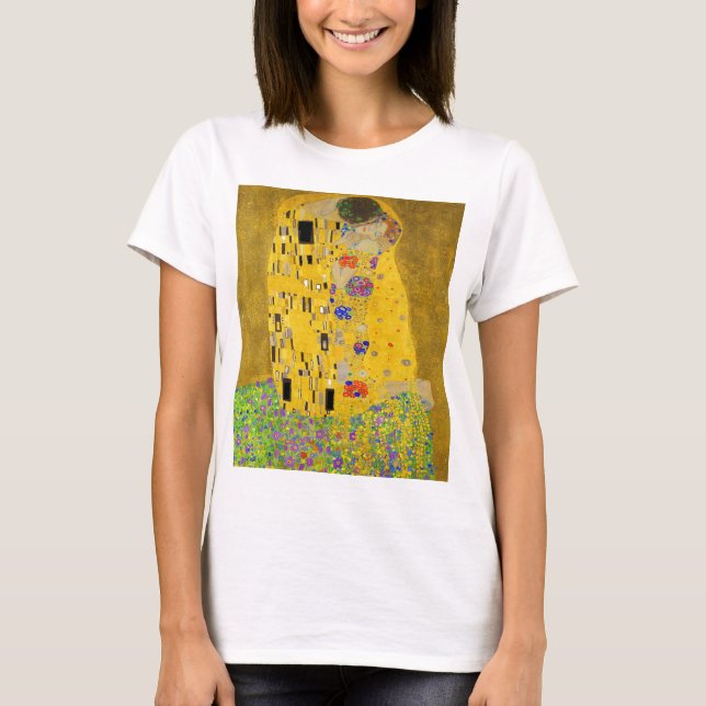 Gustav Klimt kyssen T Shirt (Framsida)