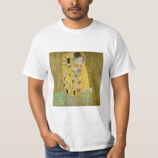 Gustav Klimt - Kyssen T Shirt (Framsida)