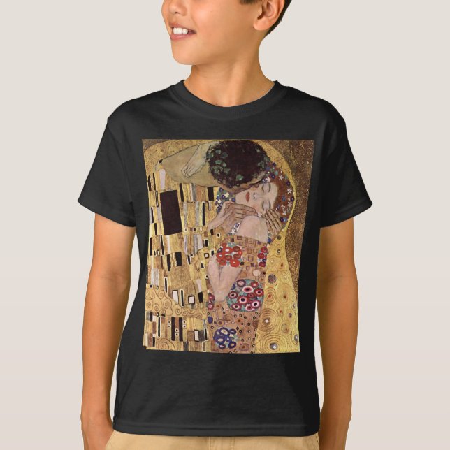 Gustav Klimt ~ kyssen T-shirt (Framsida)