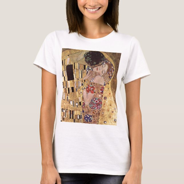 Gustav Klimt ~ kyssen Tee Shirt (Framsida)