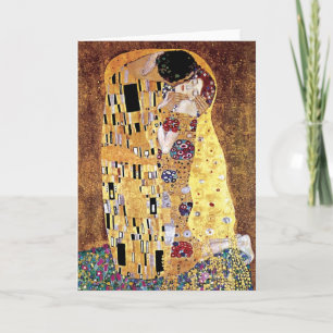 Gustav Klimt - Kyssen - Vintage Art Nouveau Kort