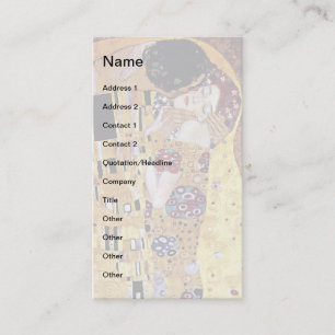 Gustav Klimt - Kyssen - Vintage Art Nouveau Visitkort