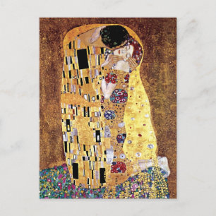 Gustav Klimt - Kyssen - Vintage Art Nouveau Vykort