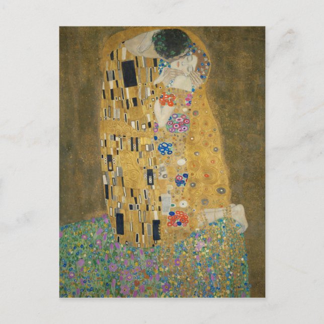 Gustav Klimt - kyssen Vykort (Framsida)